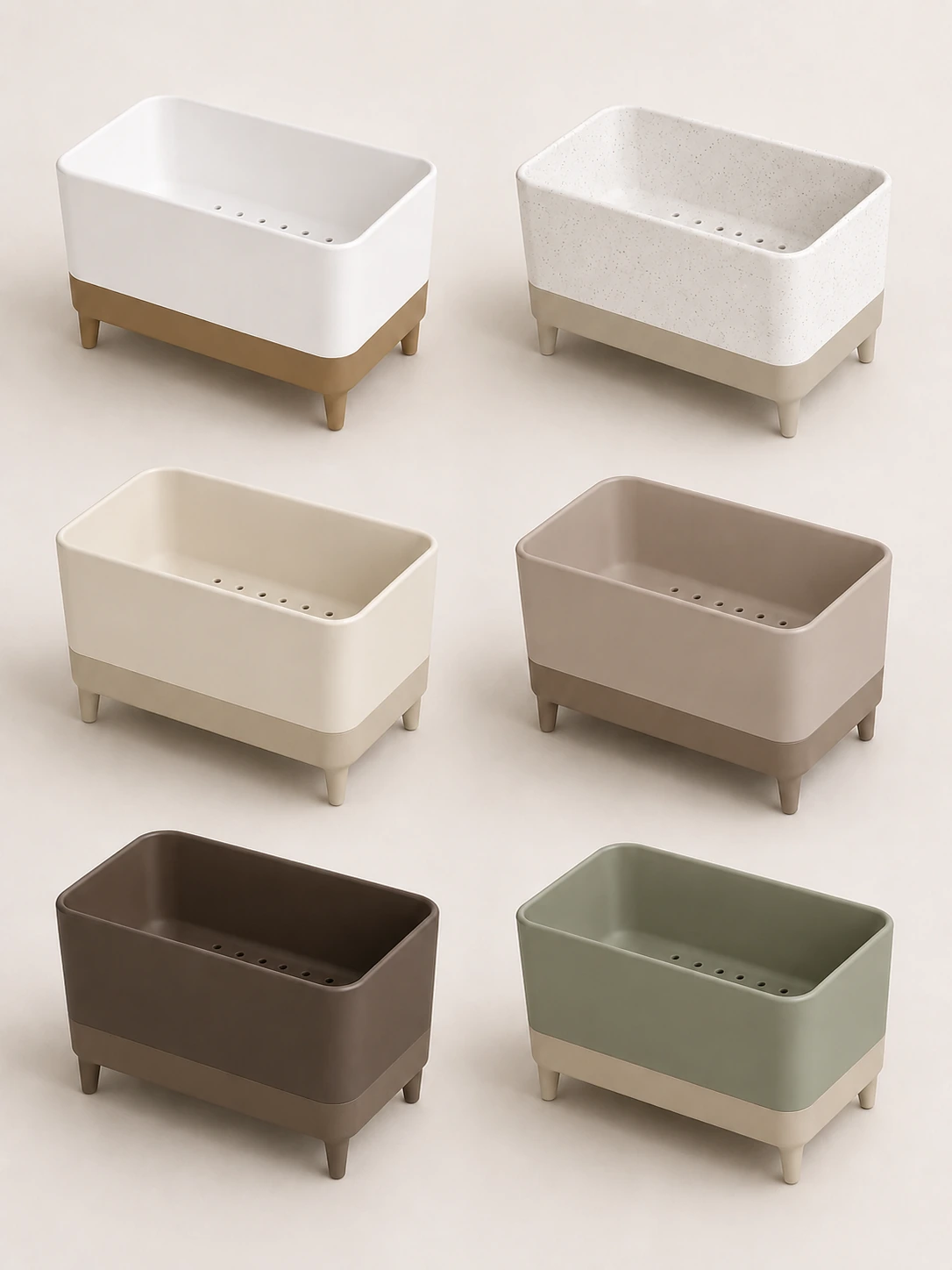 Variantes de color del macetero rectangular Truhlik